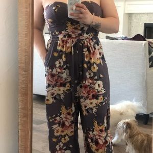 Floral strapless jumpsuit  *Make me an offer**